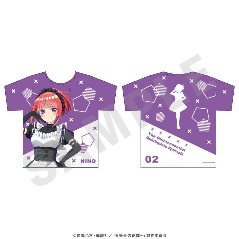 五等分の花嫁∽ フルグラフィックTシャツ 中野二乃