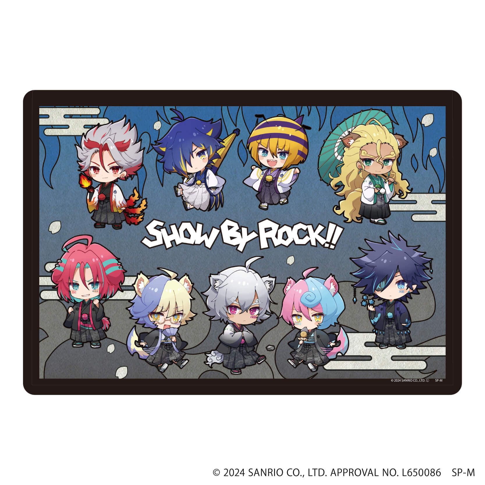 キャラクリアケース「SHOW BY ROCK!!」46/和服ver. 集合デザイン(ミニキャライラスト)