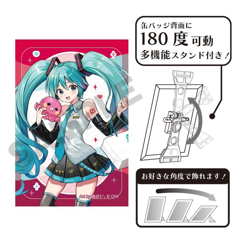 初音ミク アート缶バッジ 初音ミク エンジョイ大阪2024