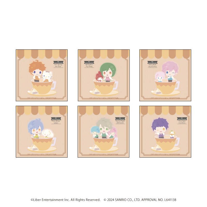 ステッカー6枚セット「A3!×Sanrio characters」06/夏組(ミニキャライラスト)