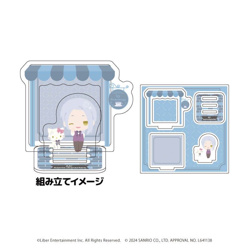 アクリルスタンドプレート「A3!×Sanrio characters」23/雪白 東×チャーミーキティ(ミニキャライラスト)