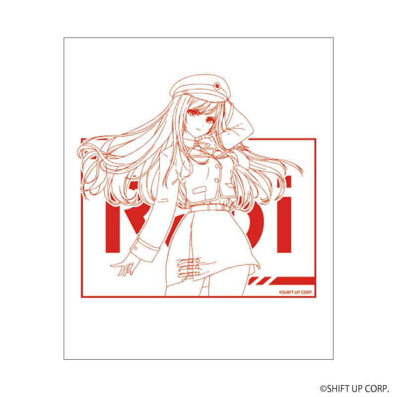 Tシャツ「勝利の女神：NIKKE」01/ラピ 駅員風衣装ver.(描き起こしイラスト)Lサイズ