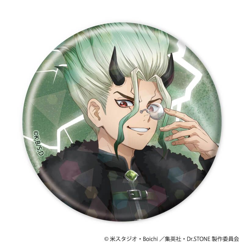 ホログラム缶バッジ(57mm)「Dr.STONE」01/悪魔風ver. コンプリートBOX(全6種)(描き下ろしイラスト)