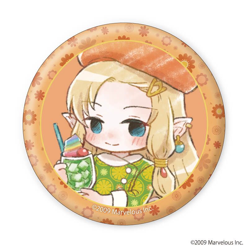 缶バッジ「ルーンファクトリー3」10/レトロ喫茶ver. ブラインド(6種)(レトロアートイラスト)