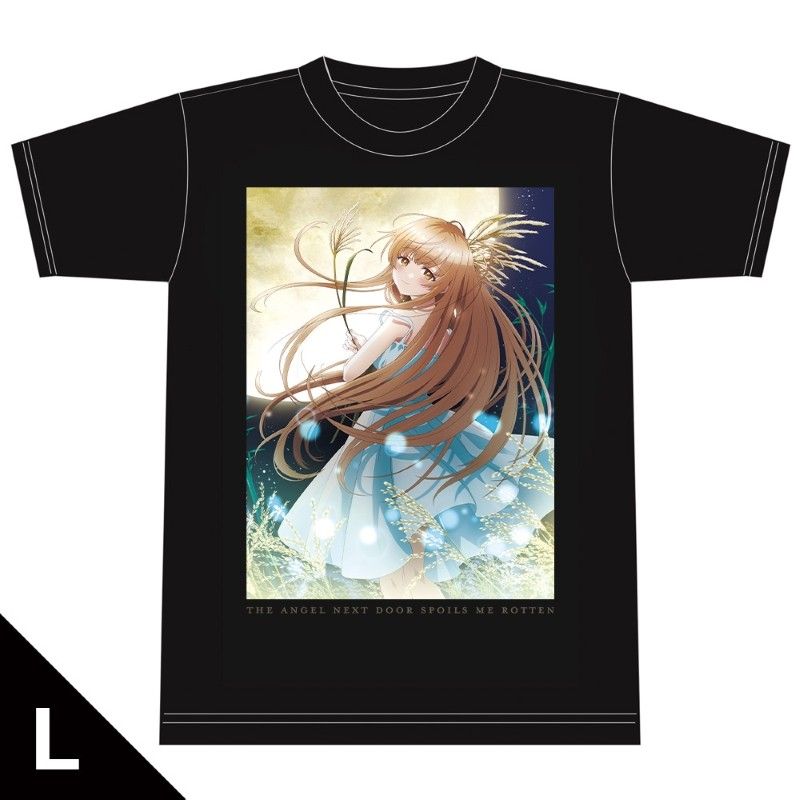 お隣の天使様にいつの間にか駄目人間にされていた件 Tシャツ 椎名真昼 十五夜Ver. Lサイズ