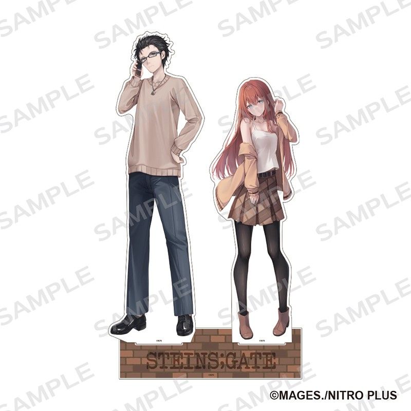 STEINS;GATE 超BIGアクリルフィギュアスタンド 描きおろし 岡部&紅莉栖