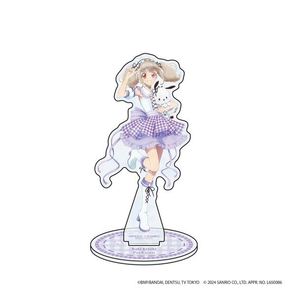 ホログラムアクリルスタンド「アイカツ！シリーズ×サンリオキャラクターズ」06/姫石 らき×ポチャッコ(等身イラスト)