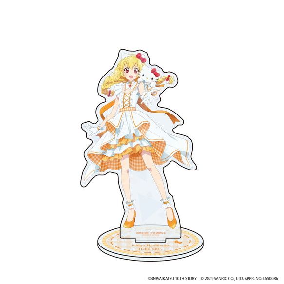 ホログラムアクリルスタンド「アイカツ！シリーズ×サンリオキャラクターズ」01/星宮 いちご×ハローキティ(等身イラスト)