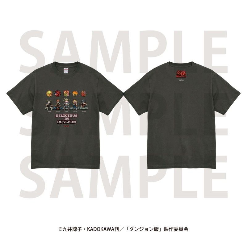 ダンジョン飯 Tシャツ 描き起こしデフォルメ「ピクセルアート!」 Lサイズ