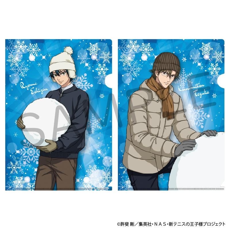 新テニスの王子様 A4クリアファイル2枚セット 雪遊びVer. 越前リョーマ&手塚国光