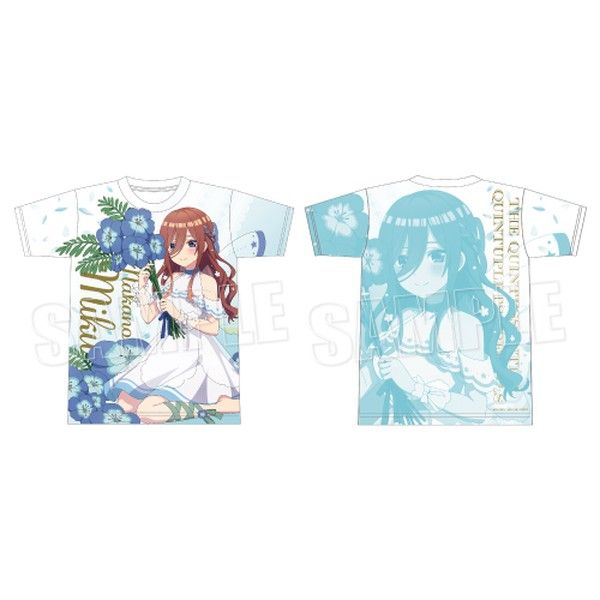 五等分の花嫁∽ フルグラフィックTシャツ Flower Fairy Ver. 中野三玖