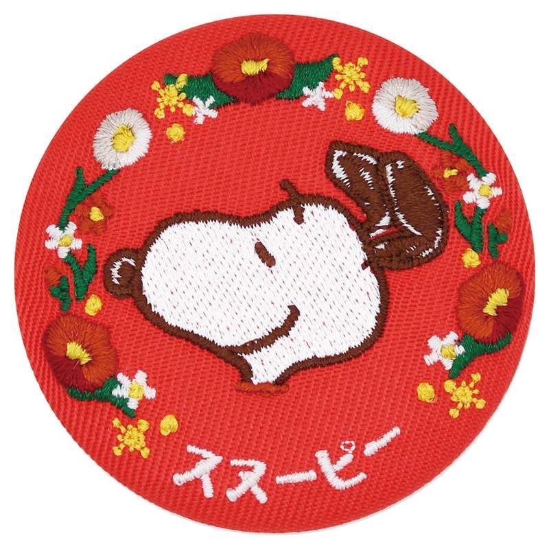 SNOOPY(TM) シークレット花言葉刺繍缶バッジ