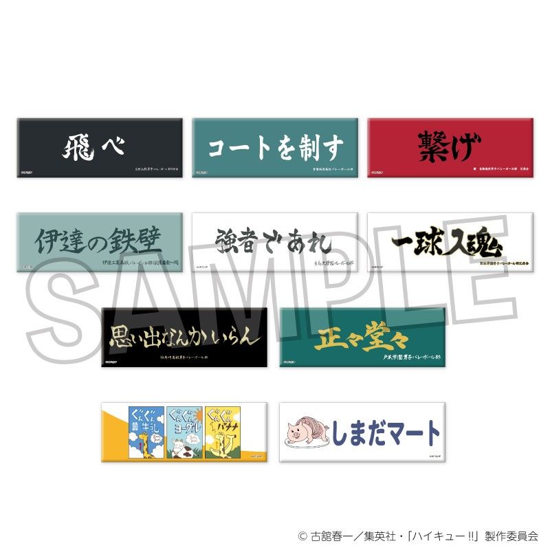 ハイキュー!! トレーディングロング缶バッジ 横断幕BOX