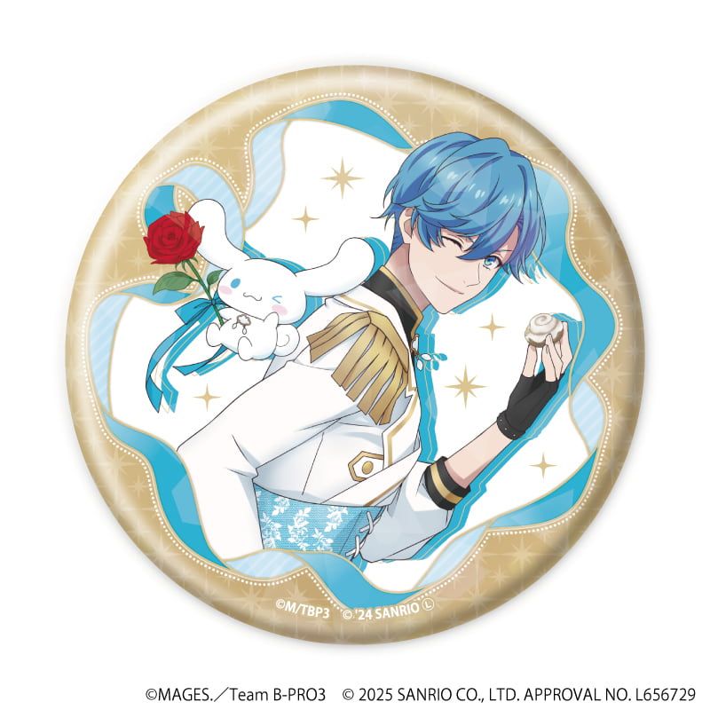 ホログラム缶バッジ(65mm)「B-PROJECT～熱烈＊ラブコール～×サンリオキャラクターズ」02/コンプリートBOX(全8種)(等身イラスト)