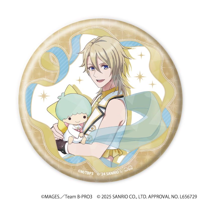 ホログラム缶バッジ(65mm)「B-PROJECT～熱烈＊ラブコール～×サンリオキャラクターズ」01/コンプリートBOX(全8種)(等身イラスト)