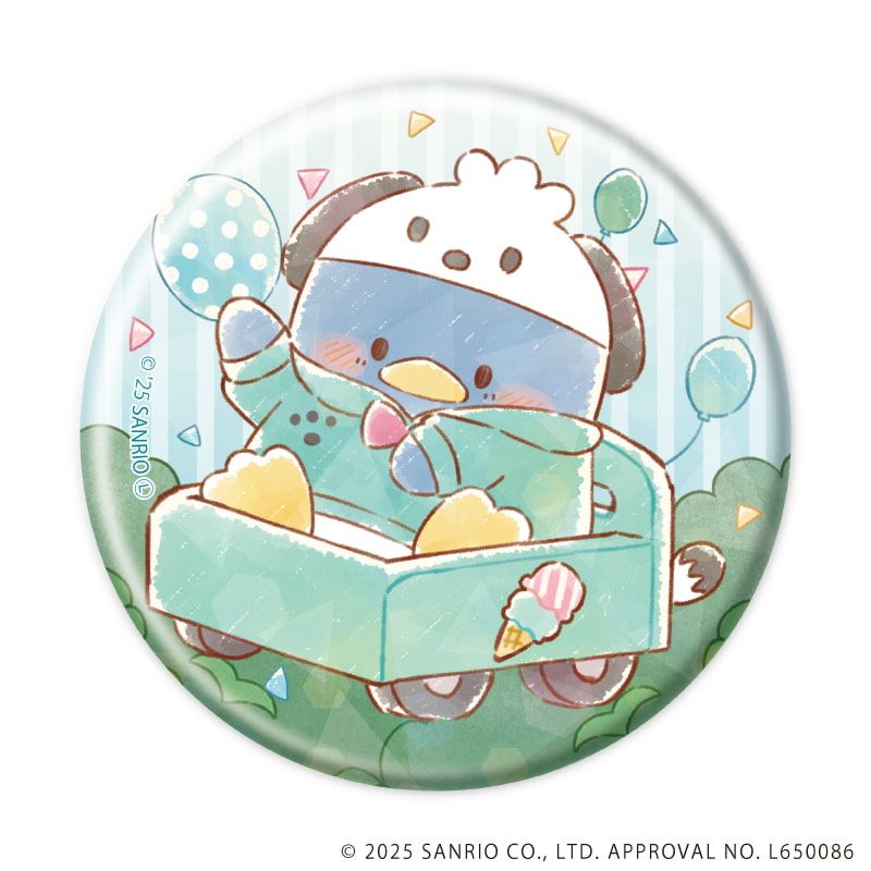 ホログラム缶バッジ(57mm)「はぴだんぶい」01/ブラインド(6種)(グラフアートイラスト)