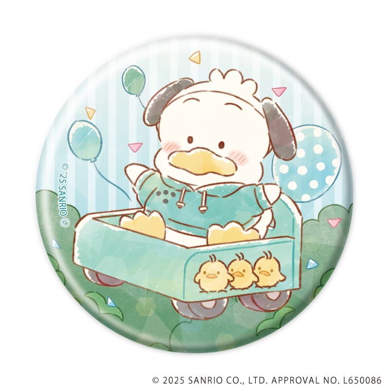 ホログラム缶バッジ(57mm)「はぴだんぶい」01/ブラインド(6種)(グラフアートイラスト)