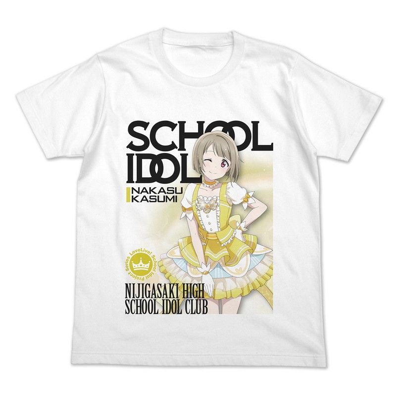 ラブライブ!虹ヶ咲学園スクールアイドル同好会 中須かすみ フルカラーTシャツ オフィシャルカードゲームVer. ホワイト L