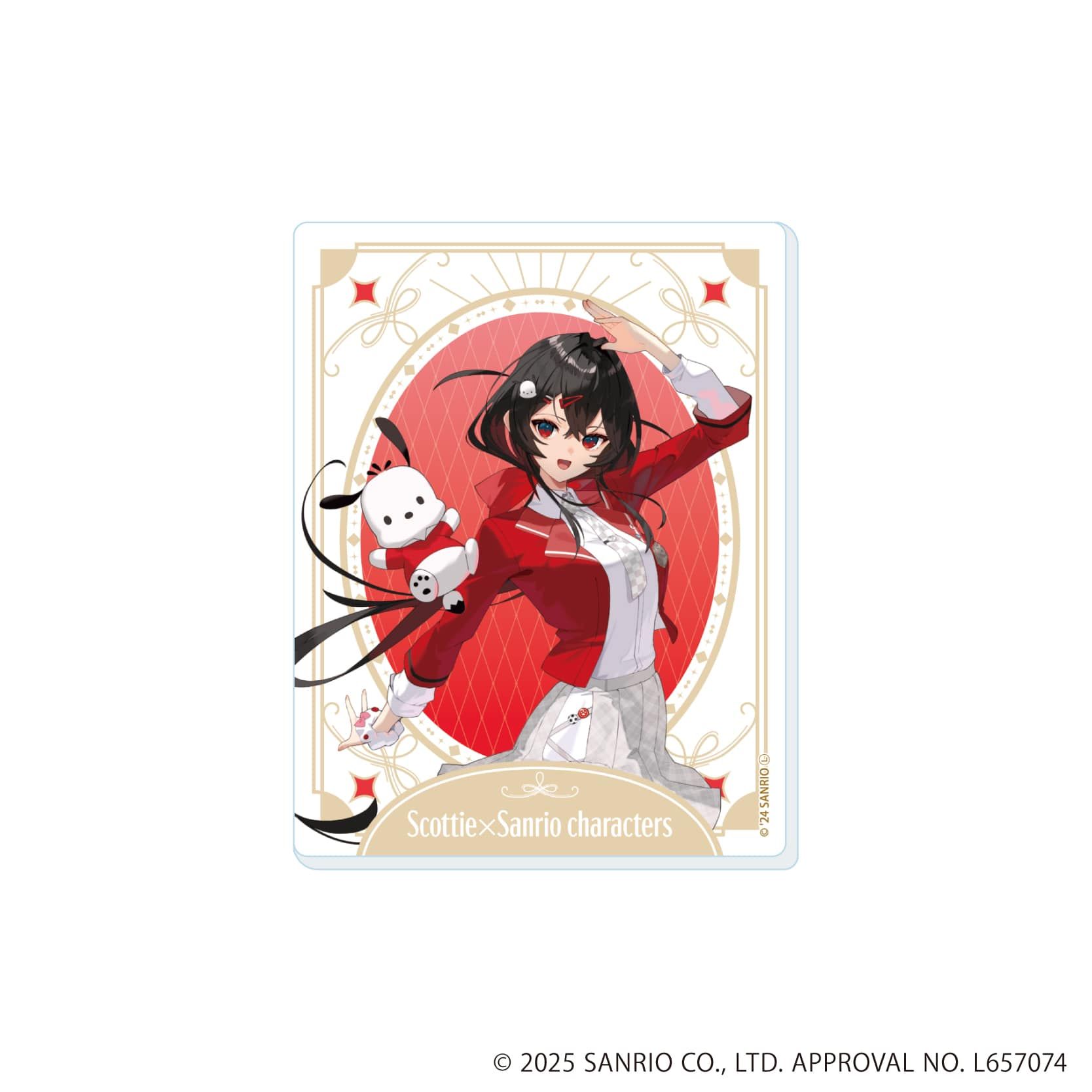 アクリルカード「スコッティ×サンリオキャラクターズ」01/ブラインド(5種)(コラボイラスト)