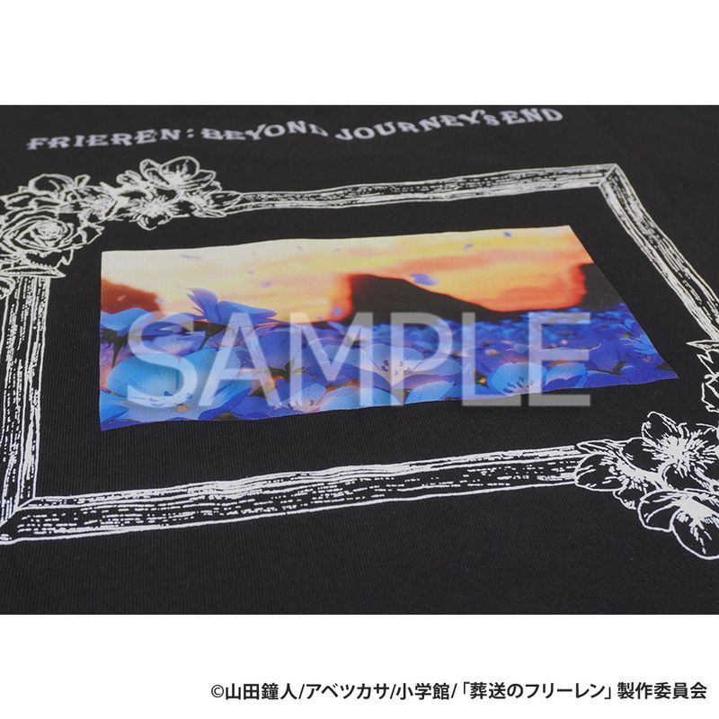 葬送のフリーレン AMICIS 蒼月草Tシャツ ブラック Lサイズ