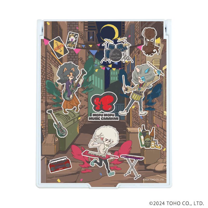 デカキャラミラー「Mofu Mofu Music Caravan」01/集合デザイン(グラフアート)
