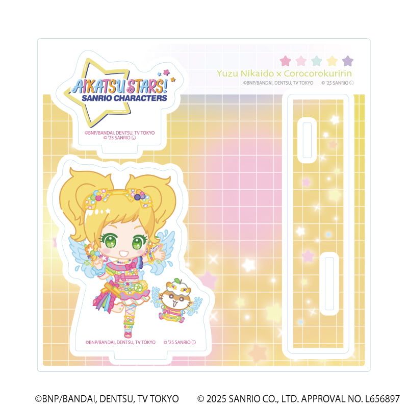 アクリルスタンドプレート「アイカツスターズ！×サンリオキャラクターズ」08/二階堂ゆず×コロコロクリリン(コラボイラスト(ミニキャラ))