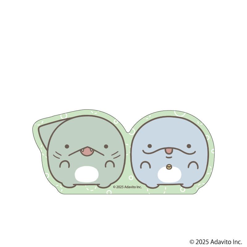 ダイカットステッカー「親子イルカ」01/コンプリートBOX(全6種)(描き下ろしイラスト)