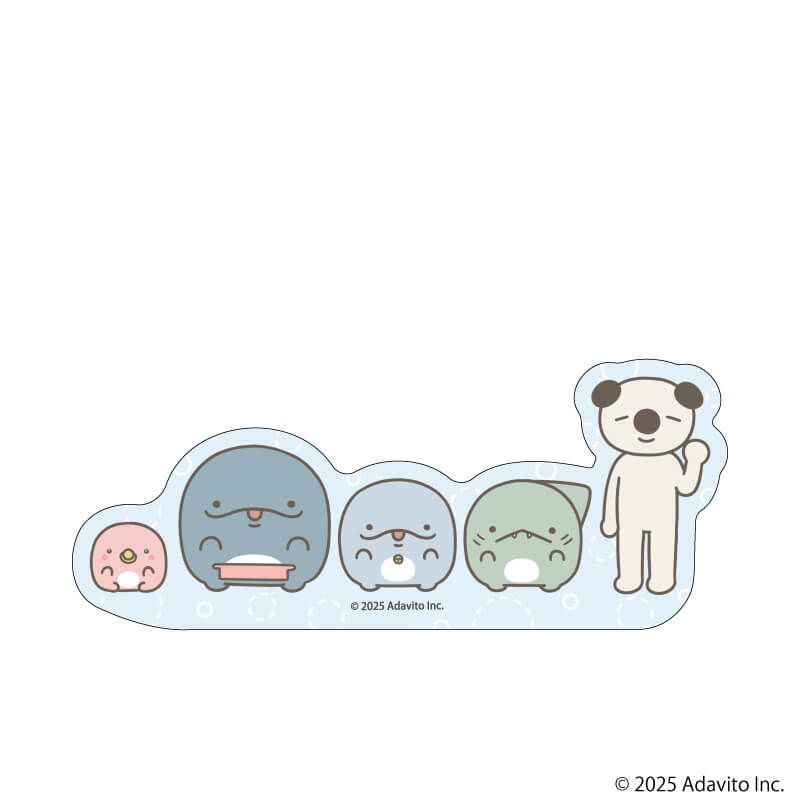 ダイカットステッカー「親子イルカ」01/コンプリートBOX(全6種)(描き下ろしイラスト)