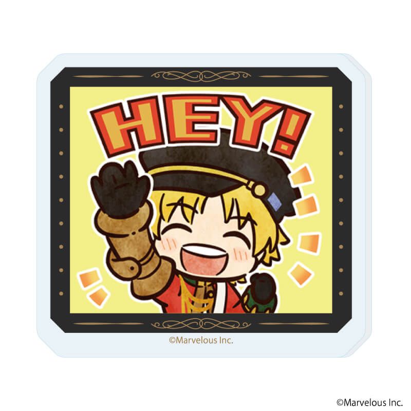 アクリルプレートバッジ「千銃士:Rhodoknight」04/スタンプver. ブラインド(12種)(公式イラスト)