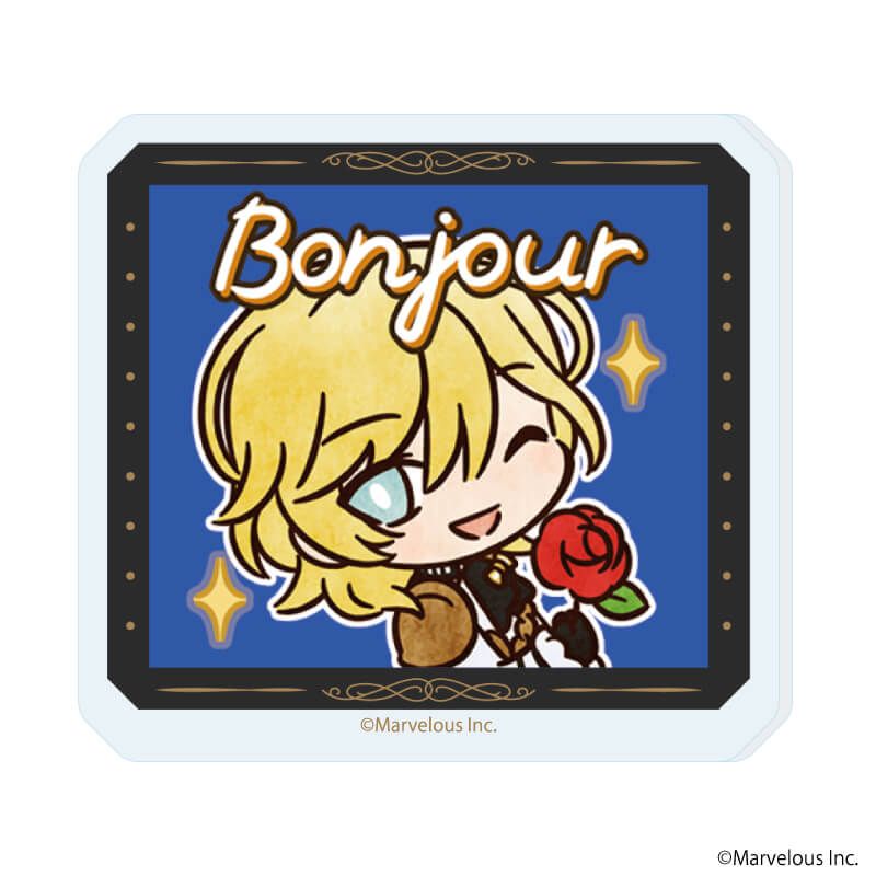 アクリルプレートバッジ「千銃士:Rhodoknight」04/スタンプver. ブラインド(12種)(公式イラスト)