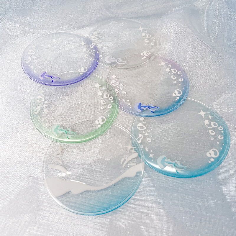 57mm缶デコカバー132/泡とくらげ(ブルー)【推し活】