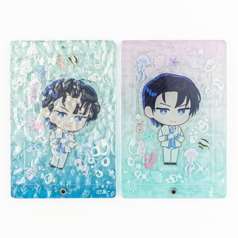 ぷく波アクリルフレーム01/海中(ブルー)【推し活】