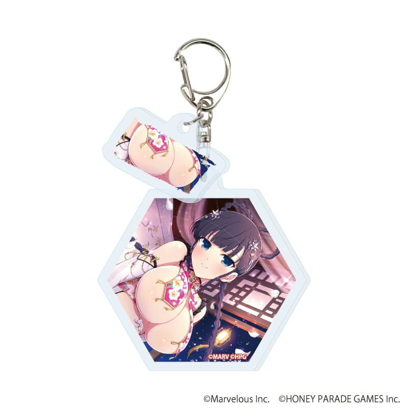 パイ付きアクリルキーホルダー「シノビマスター 閃乱カグラ NEW LINK」03/BOX2 コンプリートBOX(全6種)(公式イラスト)