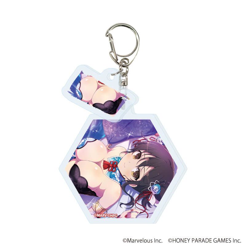 パイ付きアクリルキーホルダー「シノビマスター 閃乱カグラ NEW LINK」03/BOX2 ブラインド(6種)(公式イラスト)