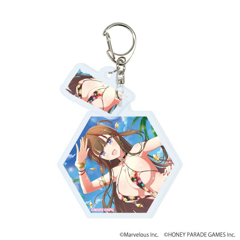 パイ付きアクリルキーホルダー「シノビマスター 閃乱カグラ NEW LINK」03/BOX2 ブラインド(6種)(公式イラスト)