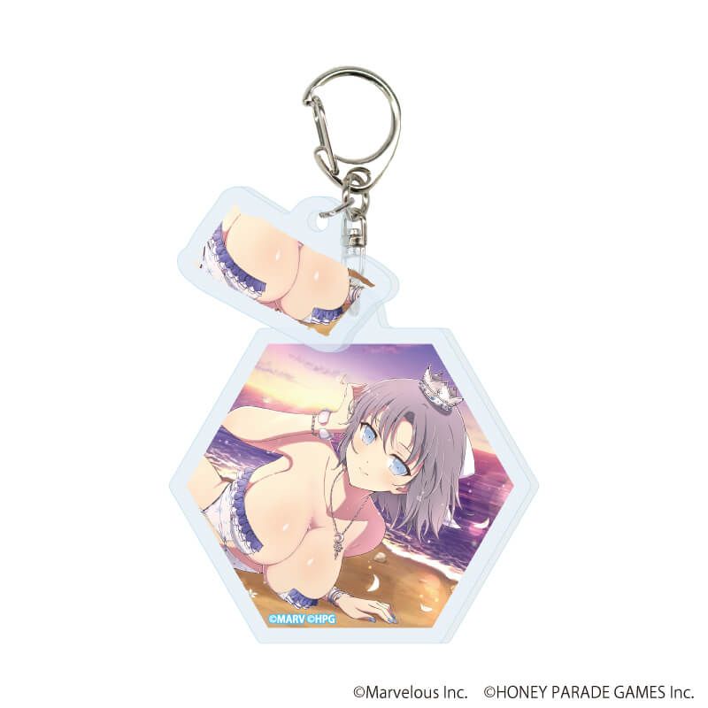 パイ付きアクリルキーホルダー「シノビマスター 閃乱カグラ NEW LINK」02/BOX1 ブラインド(6種)(公式イラスト)