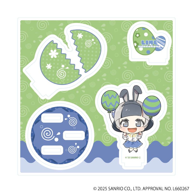 アクリルスタンドプレート「まいまいまいごえん」58/ライム(ミニキャライラスト)