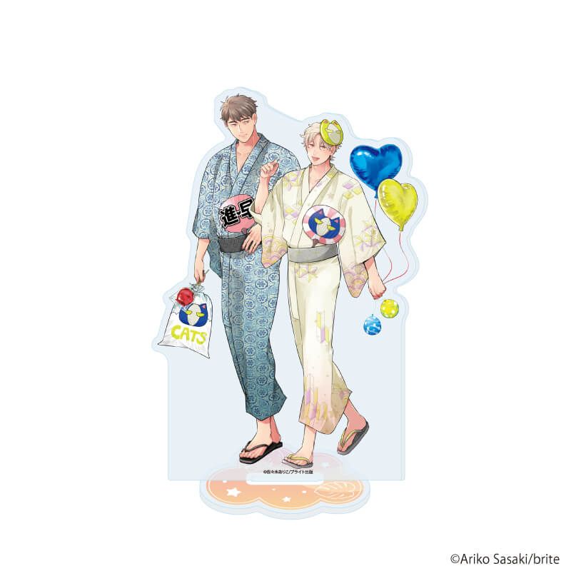 アクリルスタンド「佐々木ありこ先生」01/「社会人カップルのSummer Vacation」BLフェア(描き下ろしイラスト)