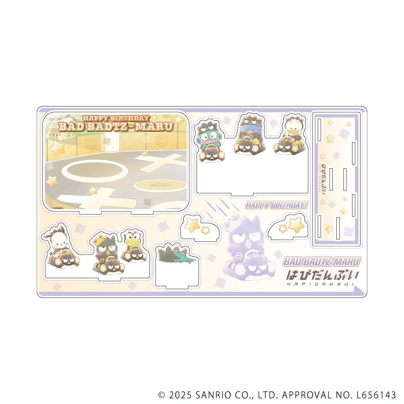 プレミアム アクリルジオラマプレート「はぴだんぶい」09/集合デザイン(グラフアートイラスト)