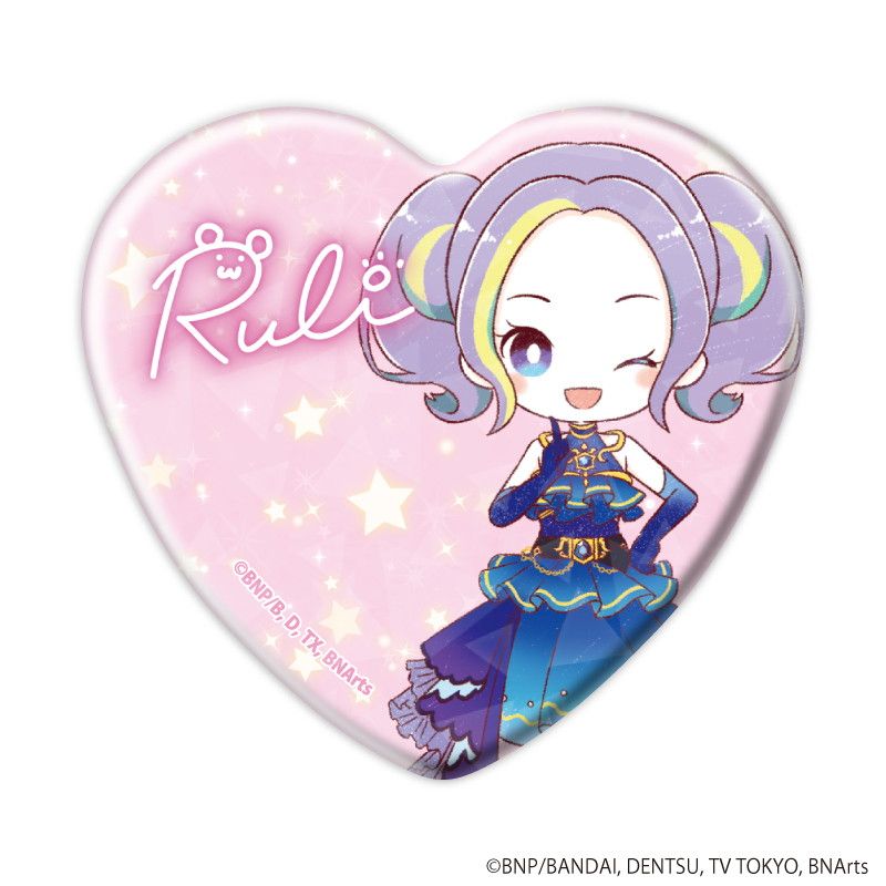 ホログラムハート缶バッジ「アイカツプラネット！」01/トレーディング(8種)(グラフアートイラスト)