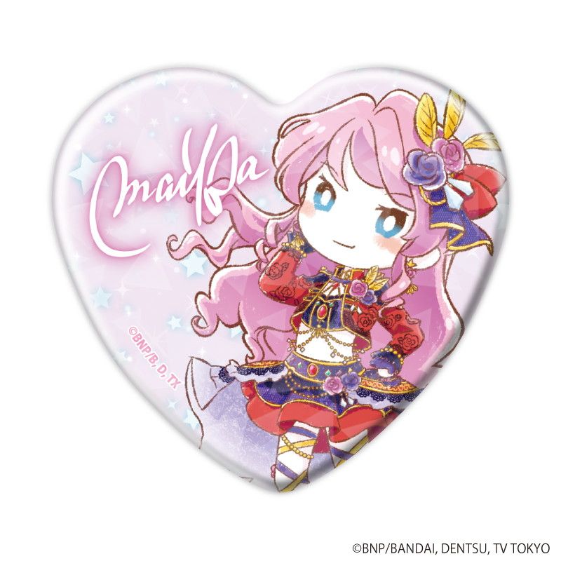 ホログラムハート缶バッジ「アイカツフレンズ！＆オンパレード！」01/トレーディング(14種)(グラフアートイラスト)