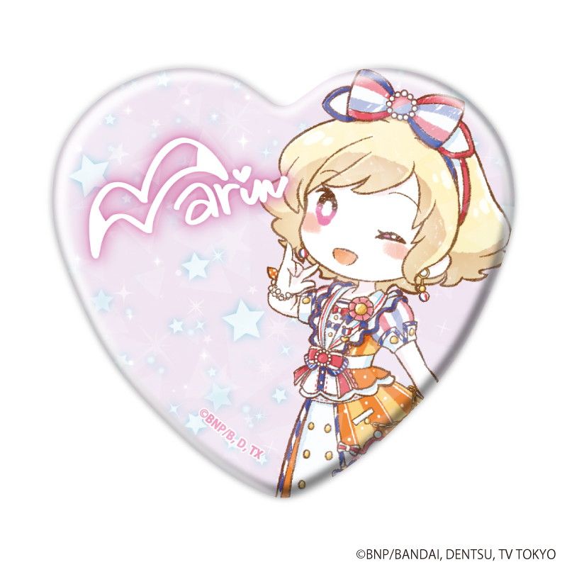 ホログラムハート缶バッジ「アイカツフレンズ！＆オンパレード！」01/トレーディング(14種)(グラフアートイラスト)