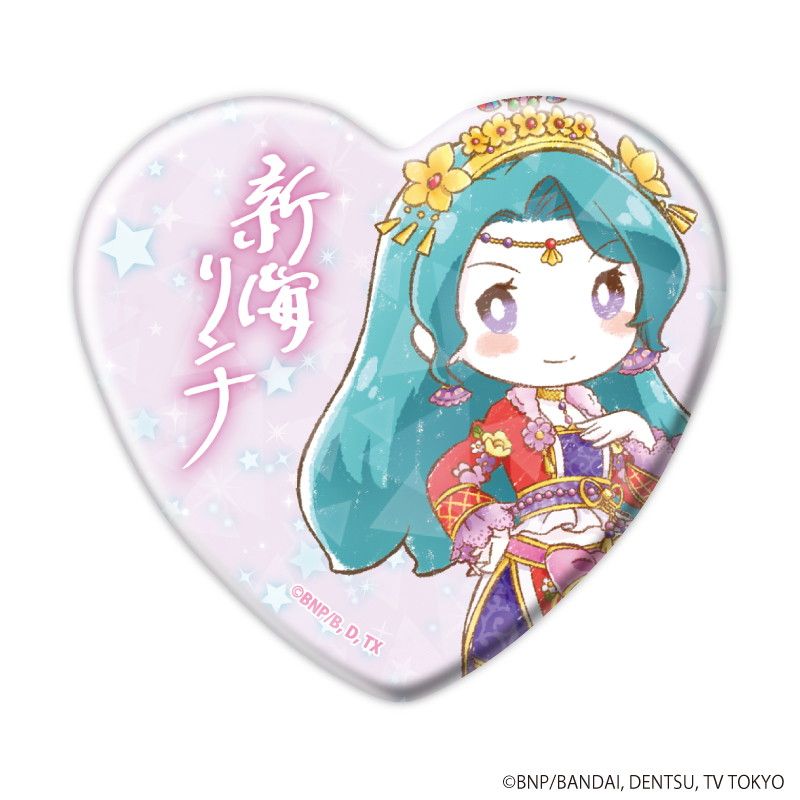 ホログラムハート缶バッジ「アイカツフレンズ！＆オンパレード！」01/トレーディング(14種)(グラフアートイラスト)