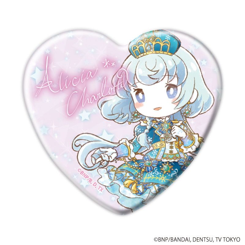 ホログラムハート缶バッジ「アイカツフレンズ！＆オンパレード！」01/トレーディング(14種)(グラフアートイラスト)