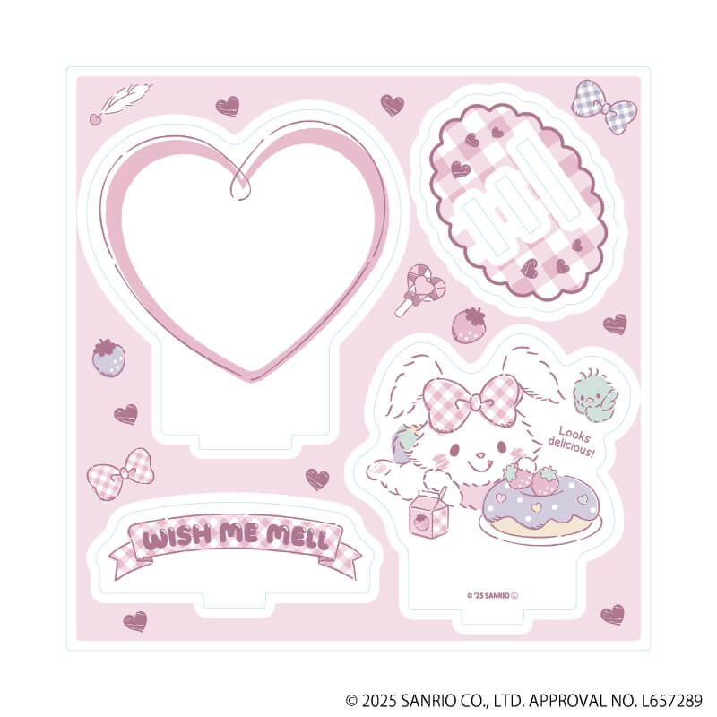 アクリルスタンドプレート「ウィッシュミーメル」03/くすみギンガム(公式イラスト)