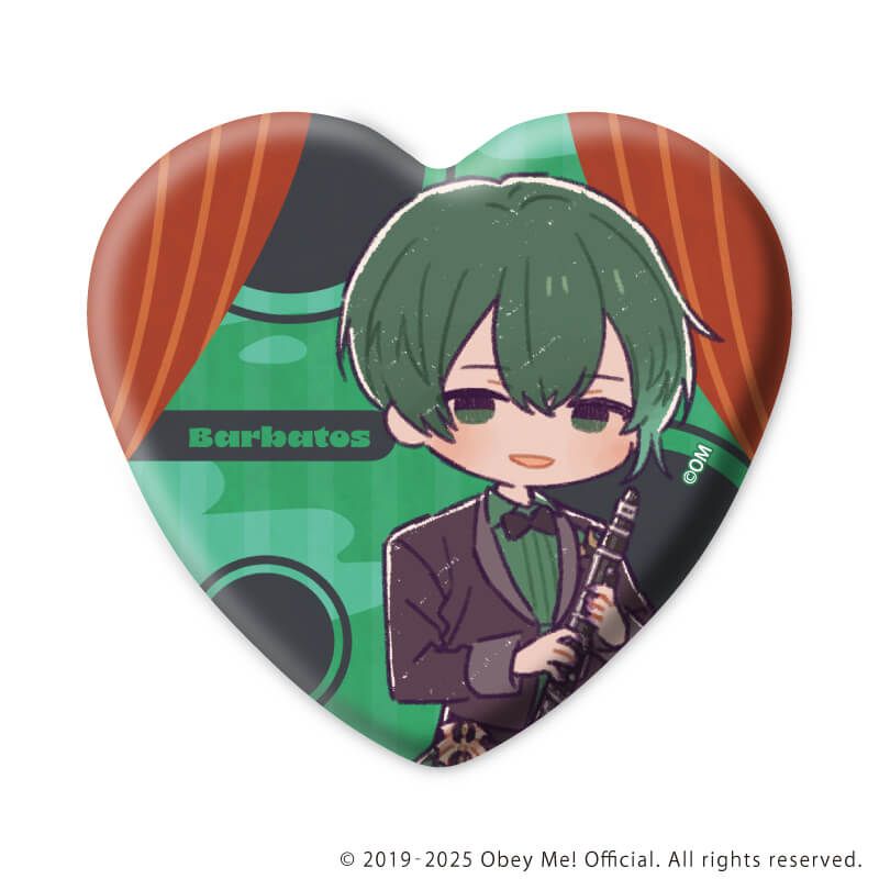 ハート型缶バッジ「Obey Me! Nightbringer」04/バンドver. コンプリートBOX(全5種)(レトロアートイラスト)