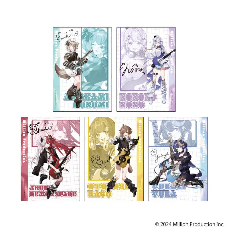 ブロマイド5枚セット「Million Production」01/ロックver.(描き起こしイラスト)