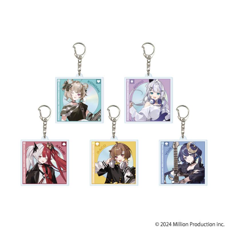 アクリルキーホルダー「Million Production」01/ロックver. ブラインド(5種)(描き起こしイラスト)