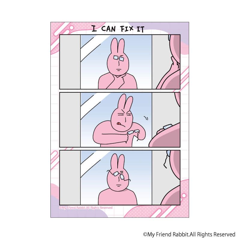 ミニフォト「優しいうさぎさん」01/ブラインド(6種)(公式イラスト)