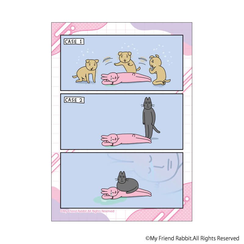 ミニフォト「優しいうさぎさん」01/ブラインド(6種)(公式イラスト)